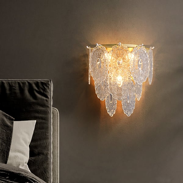 MIRODEMI® Luxury Glass Wall Lamp in French Style, Living Room, Bedroom