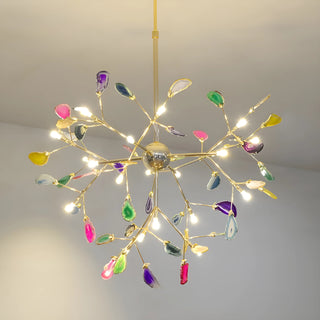 MIRODEMI® Colourful Agate Multicolor LED Ceiling Pendant Light for Home Decor