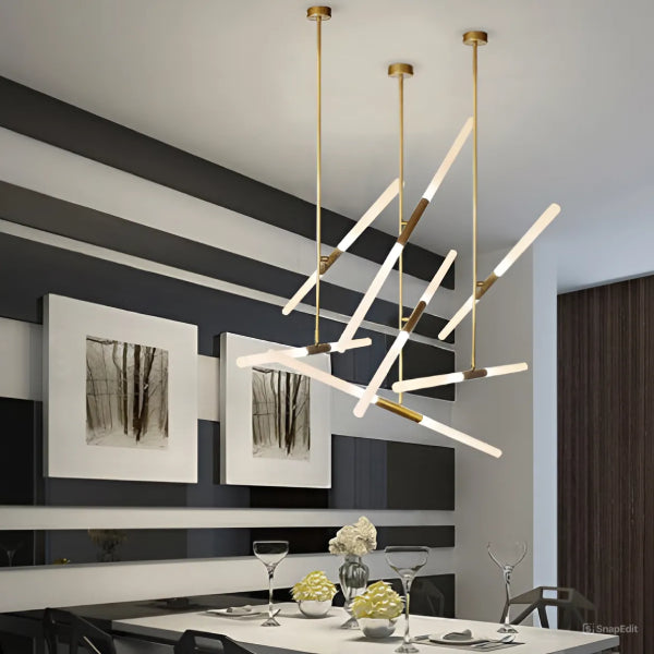 Murato | New Minimalistic Gold LED Hanging Chandelier