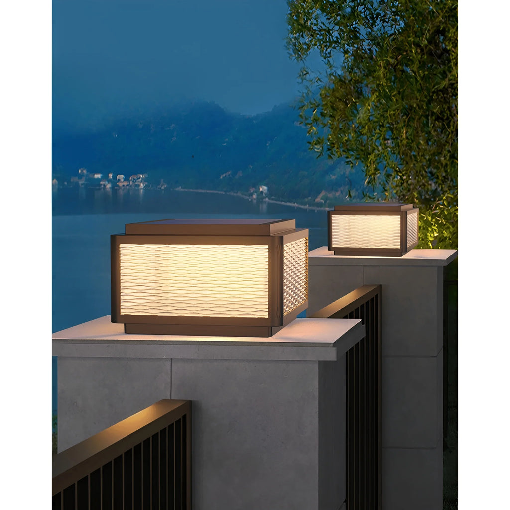 Solar LED Outdoor Pillar Light - Waterproof Aluminum Post Lamp for ...