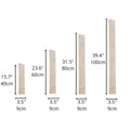 Solea travertine lights in compact sizes from 40cm to 100cm — elegant for smaller facades
