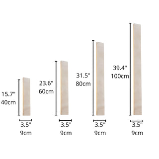 Solea travertine lights in compact sizes from 40cm to 100cm — elegant for smaller facades