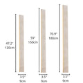 Solea wall lights in 120cm, 150cm, and 180cm sizes - slender vertical forms with refined presence