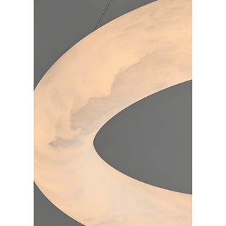 Detailed view of natural Spanish alabaster texture showing its soft translucent surface and warm glow