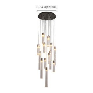 Dimensions of the Urban Minimalist chandelier with a 16.5-inch (420 mm) ceiling base