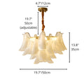 Dimension specifications for 50cm Velmira frosted glass chandelier