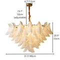 Dimension diagram of Velmira chandelier 80cm version with adjustable suspension height