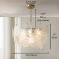 Virella tiered Murano glass chandelier dimensions 60cm with adjustable chain for luxury living room and dining room interiors