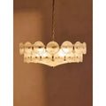Viviana Mid-Century Glass Disc Chandelier in Clear Glass