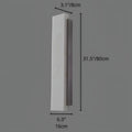 Elegant tall white faux marble wall sconce with black finish, 80cm for modern facades
