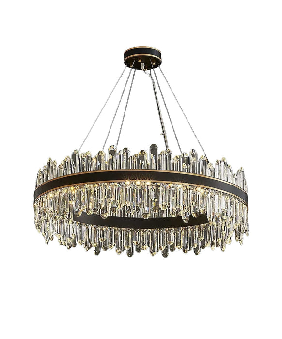 MIRODEMI® Modern Ring LED Crystal Chandelier for Living Room, Dining Room image | luxury lighting | ring shape chandeliers