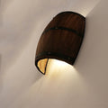 Set of 2 American vintage country wine barrel wall lamps for restaurant, kitchen aisle, bar