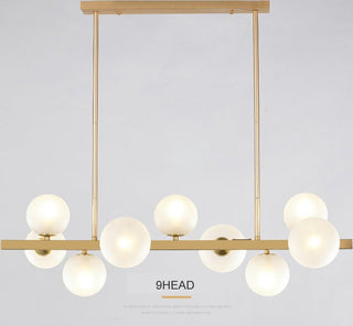 Modern Light Luxury Chandelier with Horizontal Pipe Suspension for Kitchen