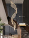 MIRODEMI® Villa Staircase Gold Crystal Pendant Light 46 lights / Cool light
