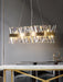 MIRODEMI® S-style Shape Design Modern Creative Hanging Led Crystal Chandelier L37.4" / Warm Light (3000K)
