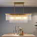 MIRODEMI® Rectangle Frosted Glass Modern Suspension Luminaire Led Chandelier