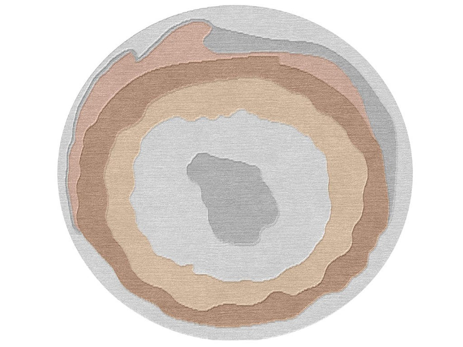 Mirodemi® Blue/Green/Grey Modern Hand-Knotted Indian Round Area Rug