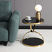 Tempered Glass Luxury Round Corner Sofa For Living Room Black / Dia17.7*H19.7"