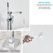 MIRODEMI® Chrome Free Standing Waterfall Bathtub Faucet Floor Mounted With Handshower