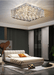 MIRODEMI® Chrome square cristal ceiling chandelier for bedroom, living room, dining room 13'' / Warm Light