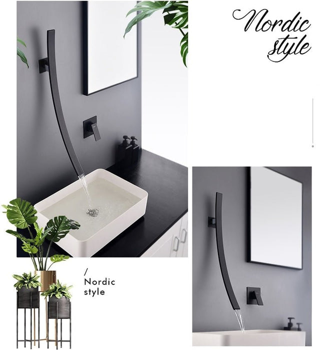MIRODEMI® Black/Chrome/Brushed Nickel Wall/Deck Mounted Basin Faucet
