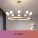 MIRODEMI® Cute Crown Design Round Glass Creative Led Hanging Chandelier 10 bulbs - Dia39.4" / Warm light(3000K)