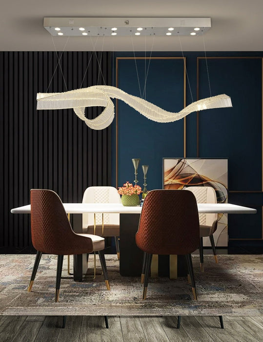 MIRODEMI® Creative LED Chandelier in the Shape of Ribbon for Dining Room,  Living Room