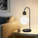 MIRODEMI® Creative Silver/Black Iron 3D Levitating Moon LED Table Lamp Dia5.5*D6.3*H14.4" / Warm white / Black