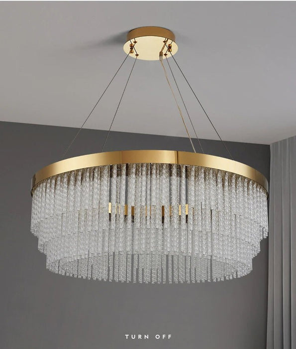 MIRODEMI® Round/Rectangle Modern Creative Design Luxury Gold Led Glass Chandelier image | luxury lighting | glass chandeliers