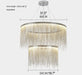 MIRODEMI® Luxury Postmodern Design Round/Rectangle/Arc Silver Chain Hanging LED Chandelier Double Round - Dia31.5*19.7" / Warm light 3000K