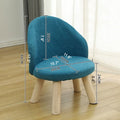 Round Low Stool For Living Room Made of Solid Wood Cotton And Linen image | luxury furniture | luxury stools | wooden stools