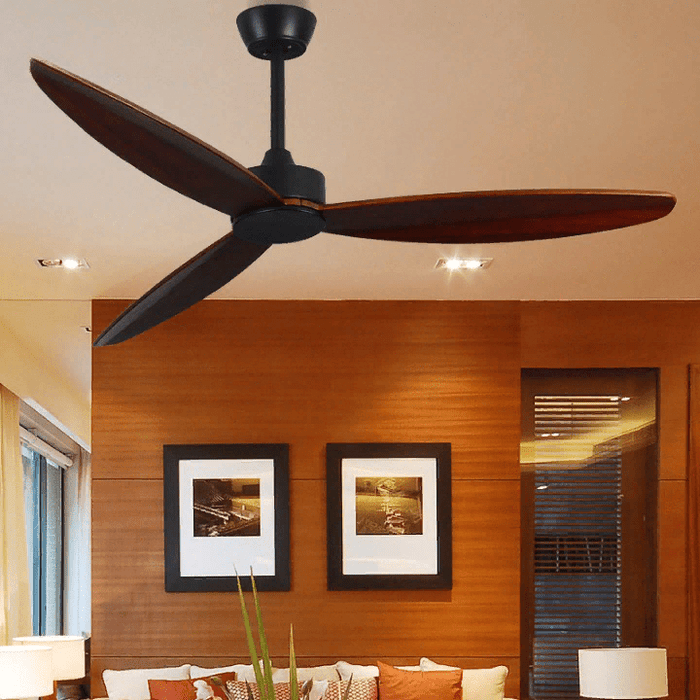 MIRODEMI® 48" Modern LED Ceiling Fan made of Solid Wood with Remote Control