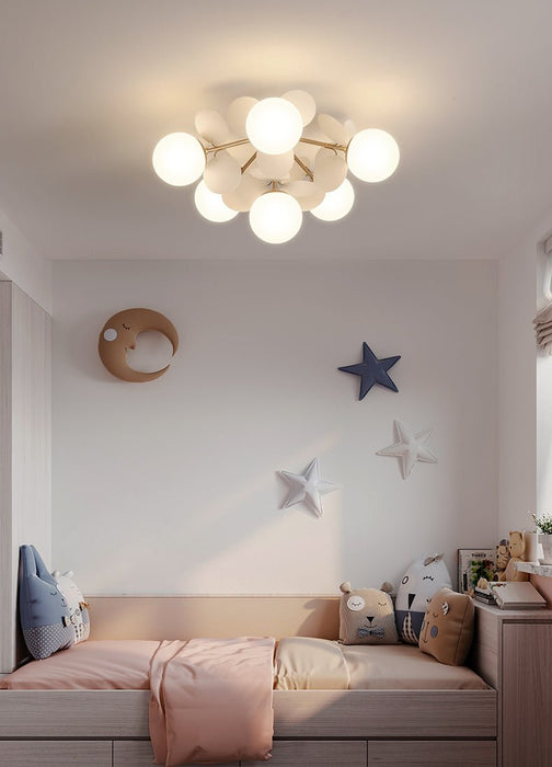 MIRODEMI® Creative Flower Branch LED Ceiling Lamp for Bedroom, Living Room, Corridor White / 6 ball