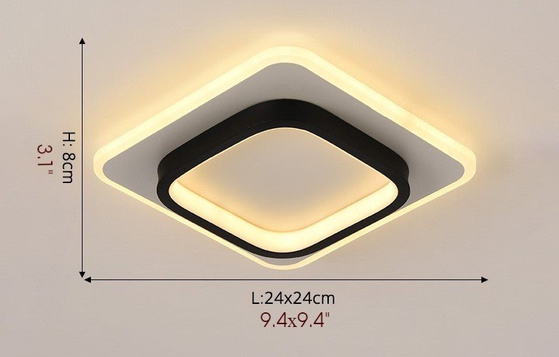 MIRODEMI® Square LED Celling Light for Living Room, Study, Bedroom, Wardrobe