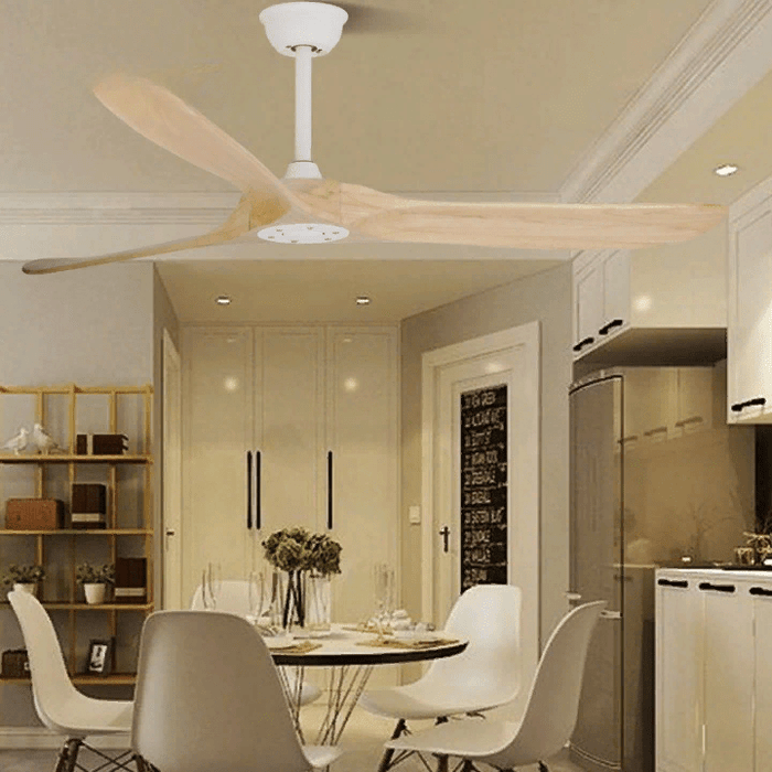 MIRODEMI® 60" Modern Wooden LED Ceiling Fan with Remote Control image | luxury furniture | modern ceiling fans with lamp
