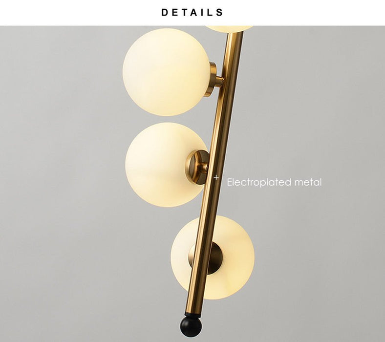 MIRODEMI® Creative Spiral Droplight Hanging Chandelier with Glass Balls Lampshade