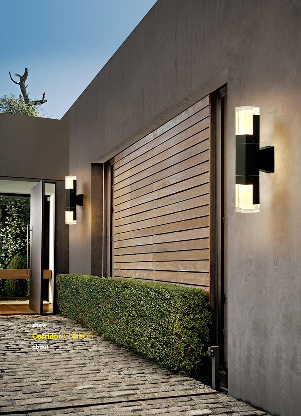 Black exterior on sale lights modern