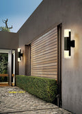 MIRODEMI® Outdoor LED Wall Light in Black, Waterproof Design for Villa and Porch Use, Warm White, Style B, Dimensions W2*H11.8"