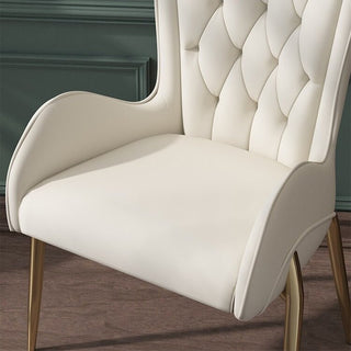 Leather dining chair, leather with titanium legs, ideal for the dining room