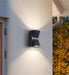 MIRODEMI® Modern Black Outdoor Aluminum Waterproof LED Wall Lightings For Garden, porch W3.1*H5.5" / Warm white