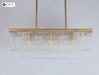 MIRODEMI® Rectangle Frosted Glass Modern Suspension Luminaire Led Chandelier