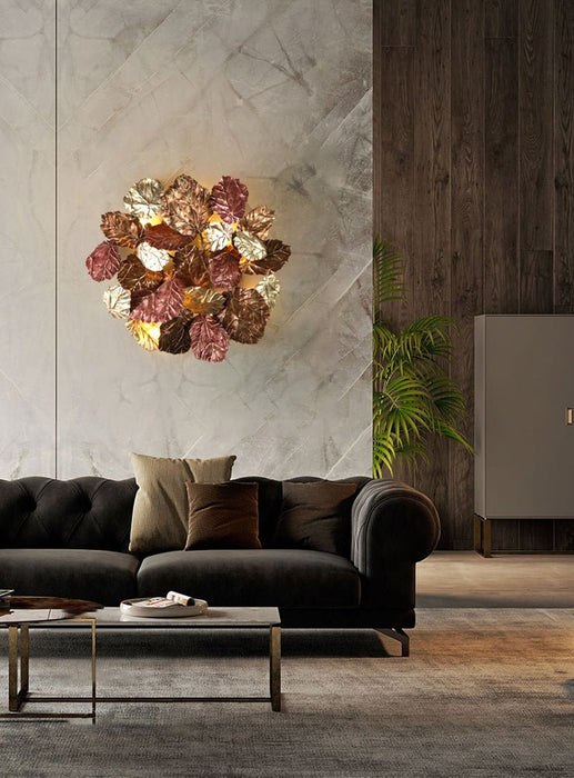 MIRODEMI® Creative Wall Lamp in the Shape of the Maple Leaves, Living Room image | luxury lighting | maple leaves wall lamps
