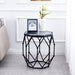 Luxury Tempered Glass Small Side Table with Beads image | luxury furniture | glass tables | small tables | side tables