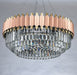 MIRODEMI® Luxury Gold/Pink Round Crystal LED Chandelier For Dining Room