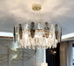 MIRODEMI® Round Gold Crystal Shine Chandelier For Living Room, Kitchen