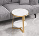 Gold/White/Black Modern Marble Nordic Coffee Table For Living Room Gold + White / D15.7*H21.7"