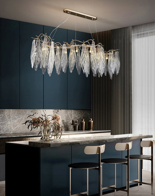 MIRODEMI® Gold Rectangle Modern LED Hanging Lamp For Living Room, Dining Room