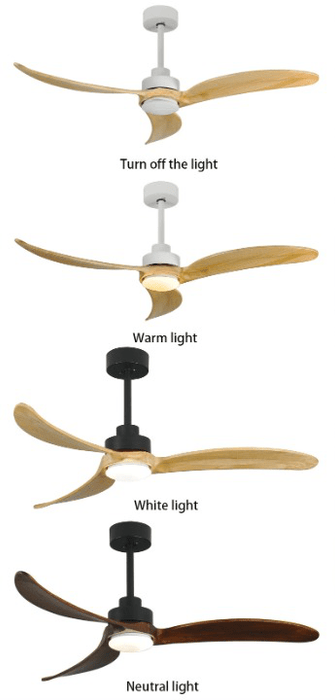 MIRODEMI® 52" Modern Indoor Solid Wood Ceiling Fan With Lamp and Remote Control image | luxury furniture | home decor