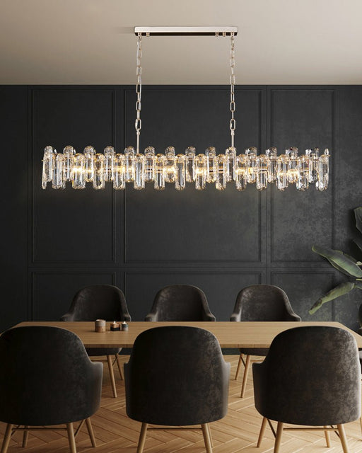 MIRODEMI® Creative Rectangle Сrystal Ceiling LED Chandelier for Living Room, Dining Room image | luxury lighting | home decor