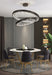 MIRODEMI® Black Rings Modern Crystal Creative Luxury Hanging Led Chandelier